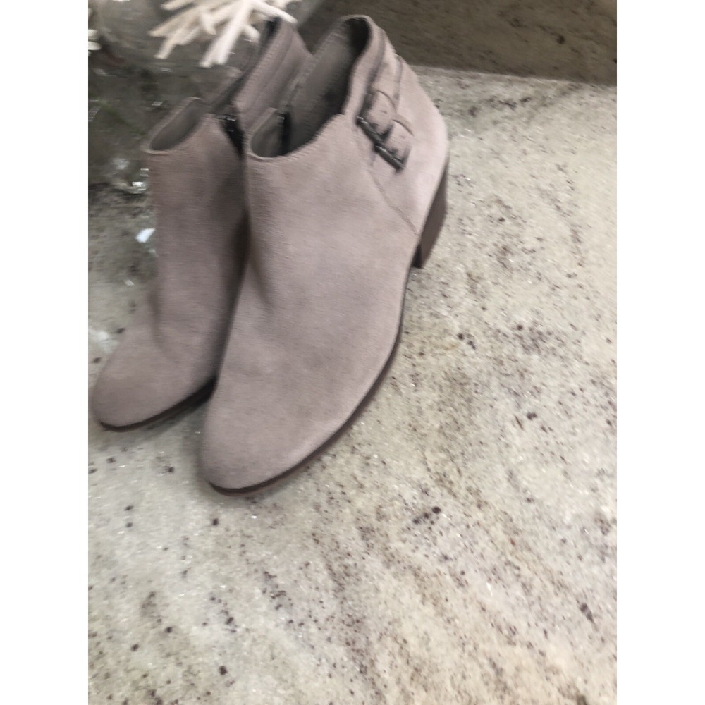 SAM EDELMAN "PETAL" Grey Suede Ankle Boots w/Buckle Sz 10 Booties - Picture 7 of 11